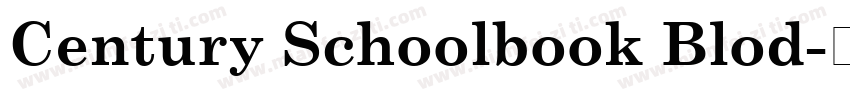 Century Schoolbook Blod字体转换